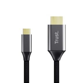 Кабель мультимедийный USB-C to HDMI 2.0m black Trust (25630_TRUST)