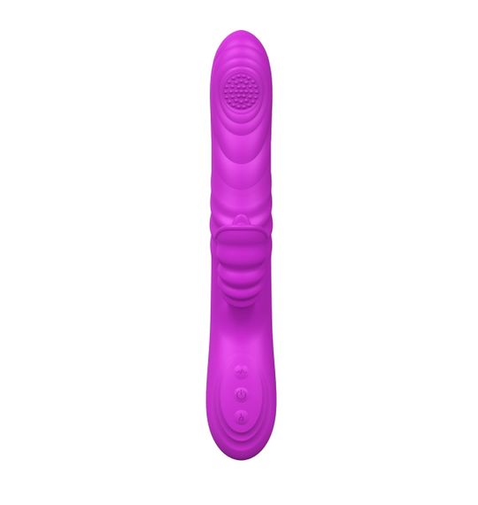 Вібратор Angelia, USB 3 functions of thrusting / 20 vibrations Purple Sex Aura | Зображення 3