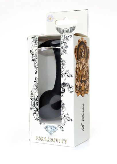 Анальна пробка - Silicone Black Curved Plug L sexstyle | Зображення 5