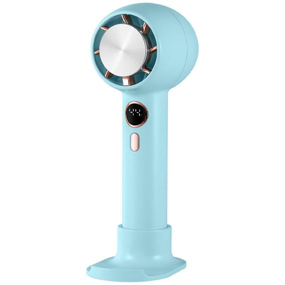 Портативний вентилятор YL007 with Display з підставкою для телефону 2000mAh Blue