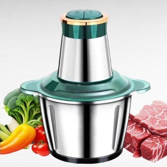 Подрібнювач для кухні, подрібнювач чопер кухонний, блендер з металічною чашею 2л ZD-36