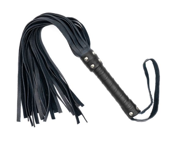 Флоггер из натуральной кожи Flirty Leather - Dark Blue, BM-00006 sexstyle | Зображення 1