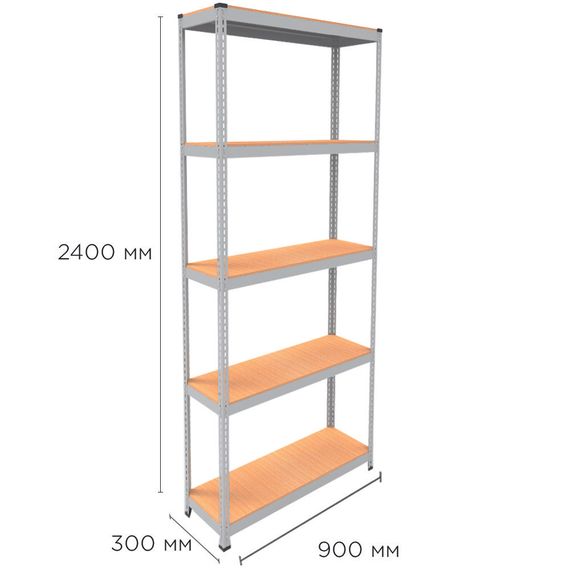 Металевий стелаж MRL-2400 ( 900x300) білий