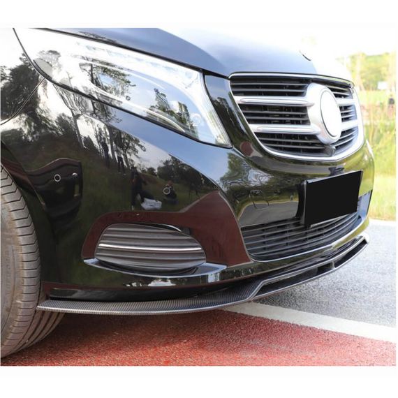 Накладка На Передний Бампер Lip (2014-2019, Карбон) для Mercedes Vito/V-class W447 2014- гг | Зображення 3