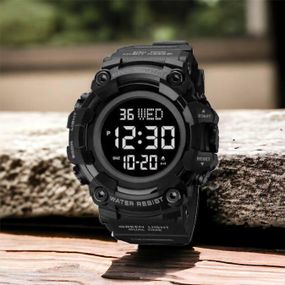 Водостойкие тактические часы SKMEI 1968BKBK, Противоударные часы Водонепроницаемые мужские FW-51
