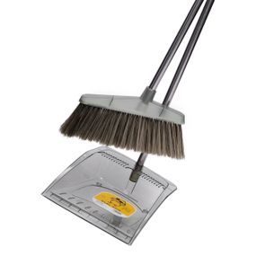 Комплект для прибирання віник (щітка) та совок з довгою ручкою 25×25×95 (см) набір віник та совок Зелений HP-35015-7GR