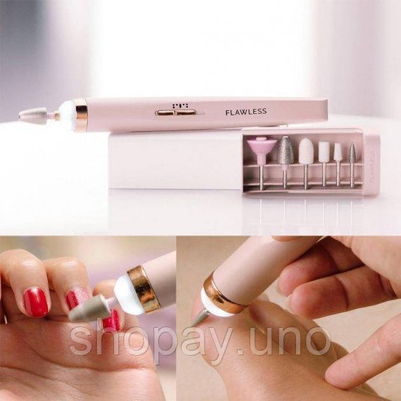 Фрезер домашній портативний для манікюру та педикюру Flawless Salon Nails