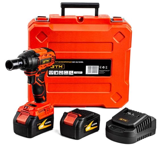 Ударний акумуляторний гайкокрут GTM IWC18/320BL безщітковий | Зображення 3