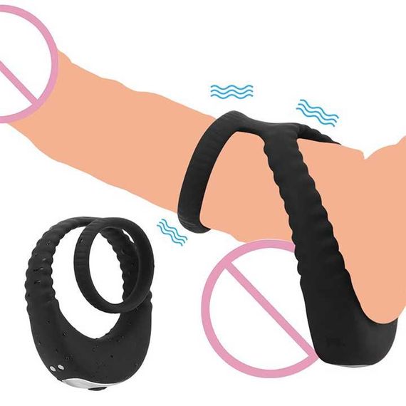 Потрійне ерекційне віброкольцо на пенис і мошонку USB | Зображення 5