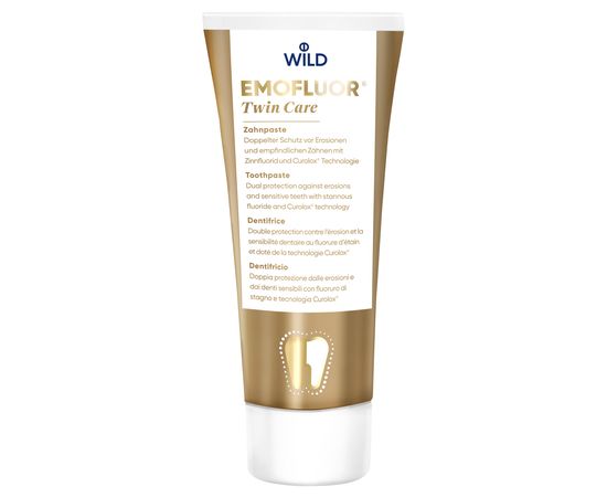 Зубна паста з фторидом олова та технологією CUROLOX Dr. Wild EMOFLUOR Twin Care, 75 мл