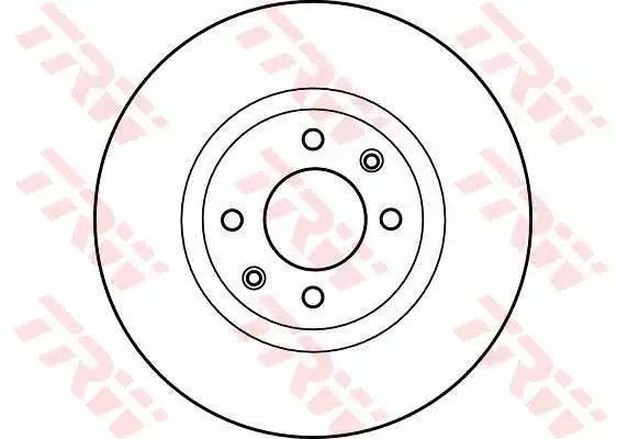 Диск гальмівний CITROEN C3, C4/PEUGEOT 207, передній 408, TRW (DF4183) | Зображення 1