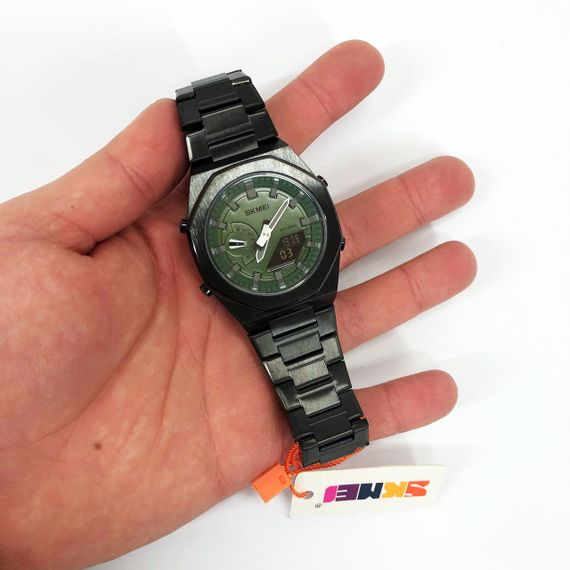 Якісні чоловічі годинники SKMEI 1816BKGNBK, Стильні статусні чоловічі наручні годинники стрілочні VW-36 | Зображення 8