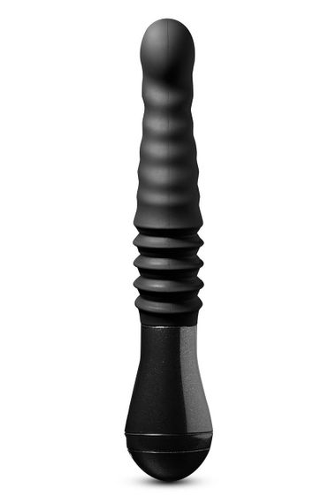Роскошный вибратор с фрикциями Blush Temptasia Lazarus черный Sex Aura | Зображення 4