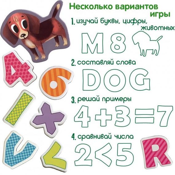 Набор магнитов Magdum "Буквы и цифры" ML4031-09 EN | Зображення 4