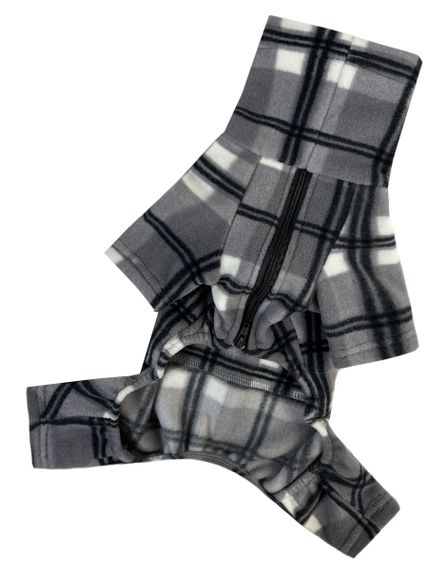 Костюм флiс картатий сірий D-206 | Зображення 2