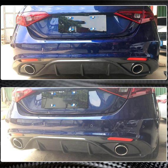 Дифузор заднього бампера (для Sport, Карбон) для Alfa Romeo Giulia 2016-2022 рр | Зображення 4