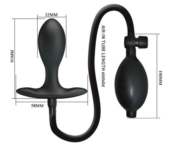 Анальний стимулятор, що розширюється Pretty Love Inflable Anal Plug, BI-040096q Sex Aura | Зображення 7