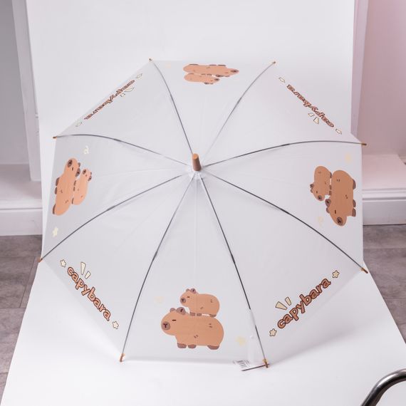 Класична парасолька-тростина напівавтомат з поліестеру 8 спиць діаметр 92 см HP-23-10 | Зображення 5