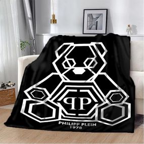Плед 3D Philipp Plein Чорний 10593 135х160 см