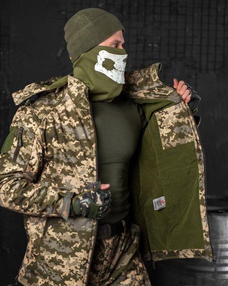 Зимовий тактичний костюм софтшел піксель jumper (подвійний фліс) | Зображення 5