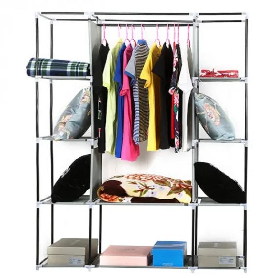 Портативна тканинна шафа органайзер Storage Wardrobe 88130 8 полиць | Зображення 2