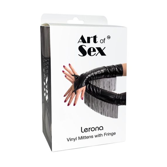 Виниловые митенки Art of Sex - Lerona, размер S, цвет белый Sex Aura | Зображення 2