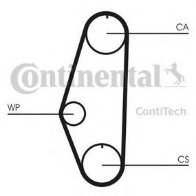 Ремінь зубчастий ГРМ (Вир-во ContiTech) CONTITECH CT629 на VW POLO (86C, 80)