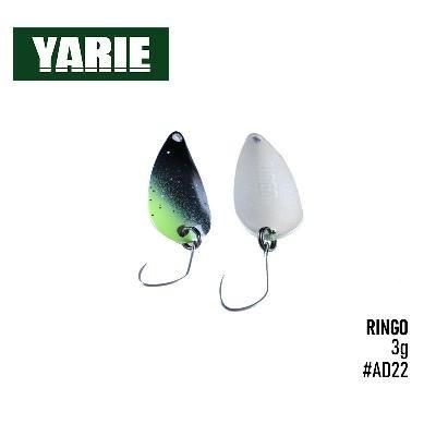 Блесна рыболовная Yarie Ringo №704 30mm 3g (AD22)
