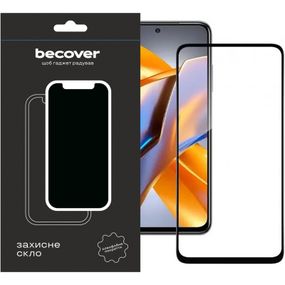 Стекло защитное BeCover Poco M5s Black (709252)