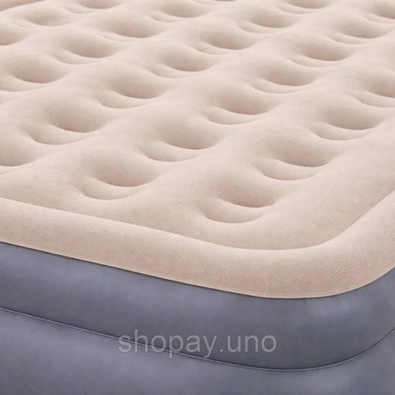 Надувной матрас со встроенным насосом 1GR 200x150x40 см серый | Зображення 2