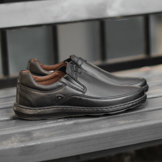 Елегантні чорні туфлі без шнурівки – твій комфорт у кожному кроці 40 розмір