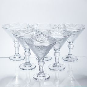 Набір келихів для мартіні Martini Glass 6 штук по 215 мл коктейльні HP-17-56
