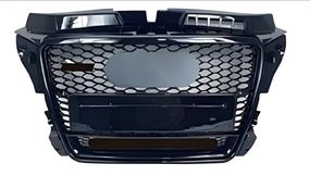 Передня решітка RS-style V-2 (2008-2012, чорна) для Ауди A3 рр