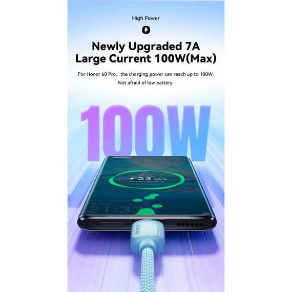 Дата кабель USB 2.0 AM to USB-C 3.0m 100W black Essager (EXC7A-WLC01-P) | Зображення 3