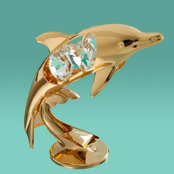 Декоративная фигурка со стразами Dolphin 10х7 см