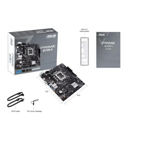 Материнcкая плата ASUS PRIME H610M-K s1700 H610 2xDDR5 M.2 HDMI D-Sub mATX 90MB1GA0-M0EAY0 | Зображення 1