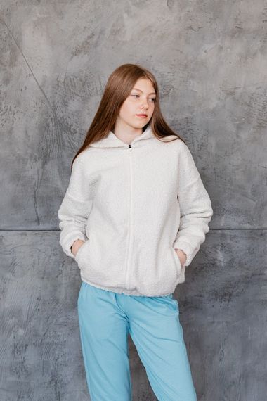 Джем-куртка для дівчинки (підліткова) Носи своє 140 Білий (p-12379-137695) | Зображення 3