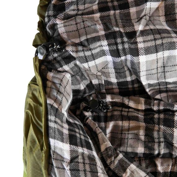 Спальний мішок Tramp Sherwood Regular ковдра лівий dark-olive/grey 220/80, літній спальник туристичний для походу і риболовлі | Зображення 6