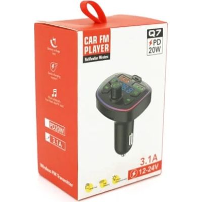 FM модулятор Voltronic Q7 з еквалайзером, 3.1A, PD18W, USB, TF (FM-Q7EQ) | Зображення 3