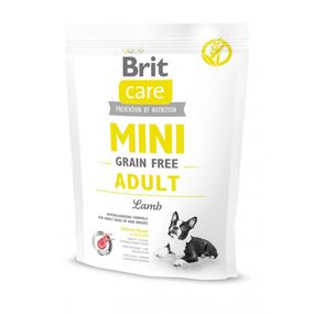 Корм сухий Brit Care Grain Free Mini Adult Lamb для дорослих собах мініатюрних порід з ягням 400 г