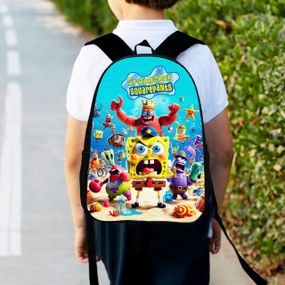 Рюкзак детский Губка Боб  34х27см,городской ранец для мальчика (00573)