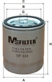 Фільтр палив. MERCEDES (вир-во M-Filter) MFILTER DF324 на MERCEDES-BENZ седан (W123)
