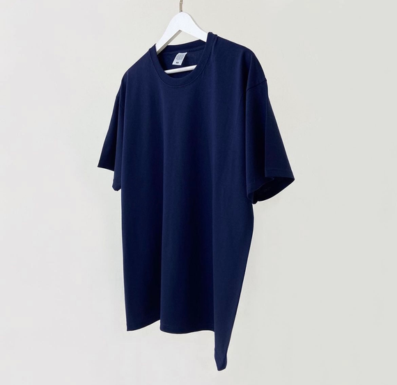 Мужская футболка классическая с коротким рукавом OW0001 цвет темно-синий размер XL