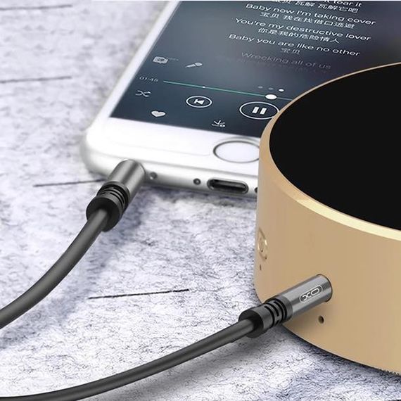 Аудіо кабель XO-NB121 Aux Jack 3.5 mm - Black | Зображення 2