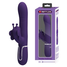 Вібратор-кролик PRETTY LOVE Twinkled Tenderness Purple, силікон, фіолетовий, подвійна стимуляція Sex Aura