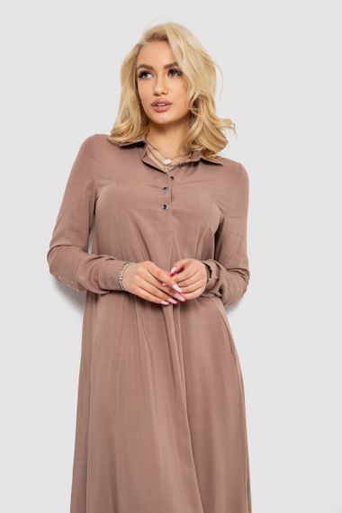 Сукня однотонна, колір мокко, 244R820-10 | Зображення 1