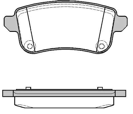 Колодки гальмівні, renault scenic/megan/talisman 1.4-2.0 08- WOKING (P1287310) | Зображення 1