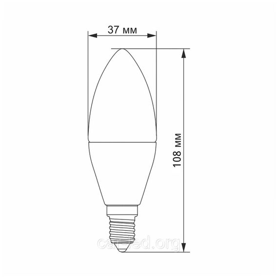 LED лампа високоефективна  VIDEX C37h 4.9W E14 4100K (806 Lm) | Зображення 2