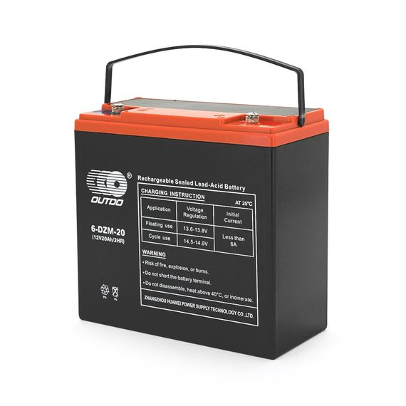 Тягова акумуляторна батарея AGM OUTDO 6-DZM-20, 12V 20Ah, (180 х 78 х 170), Q2