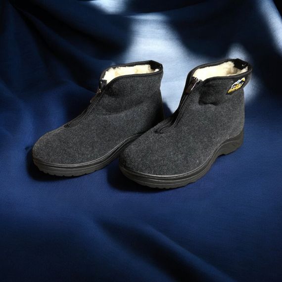 Тапочки домашние сапожки Размер 45, Удобная рабочая обувь для мужчин, BH-815 Меховые бурки